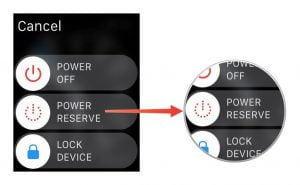 power reserve in apple watch