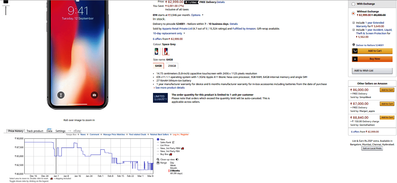 Keepa Amazon Prick Tracking Tool