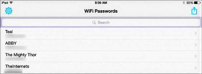 Mots de passe Wi-Fi