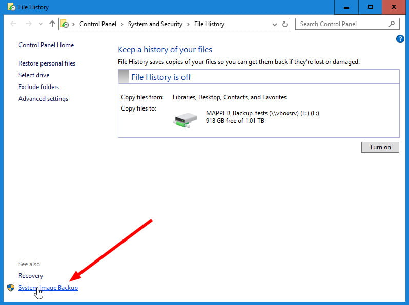 windows 10 file history backup